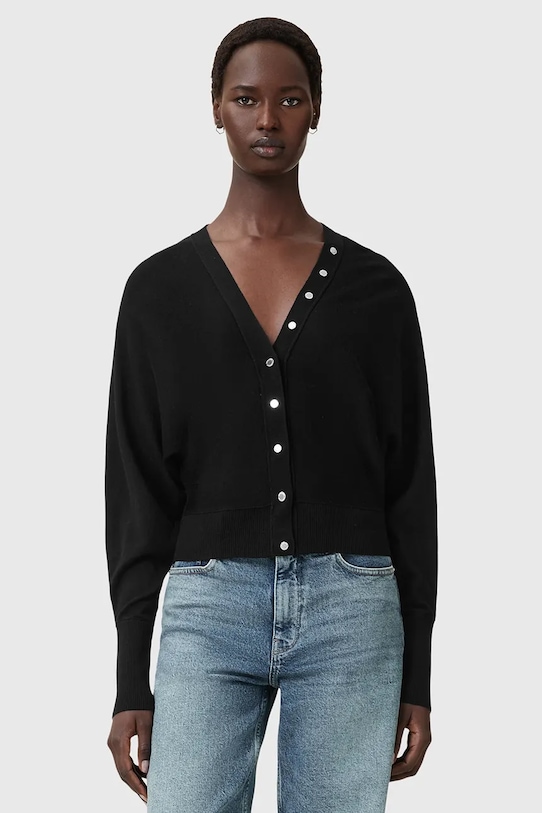 

Шерстяной кардиган HONOR Allsaints, черный