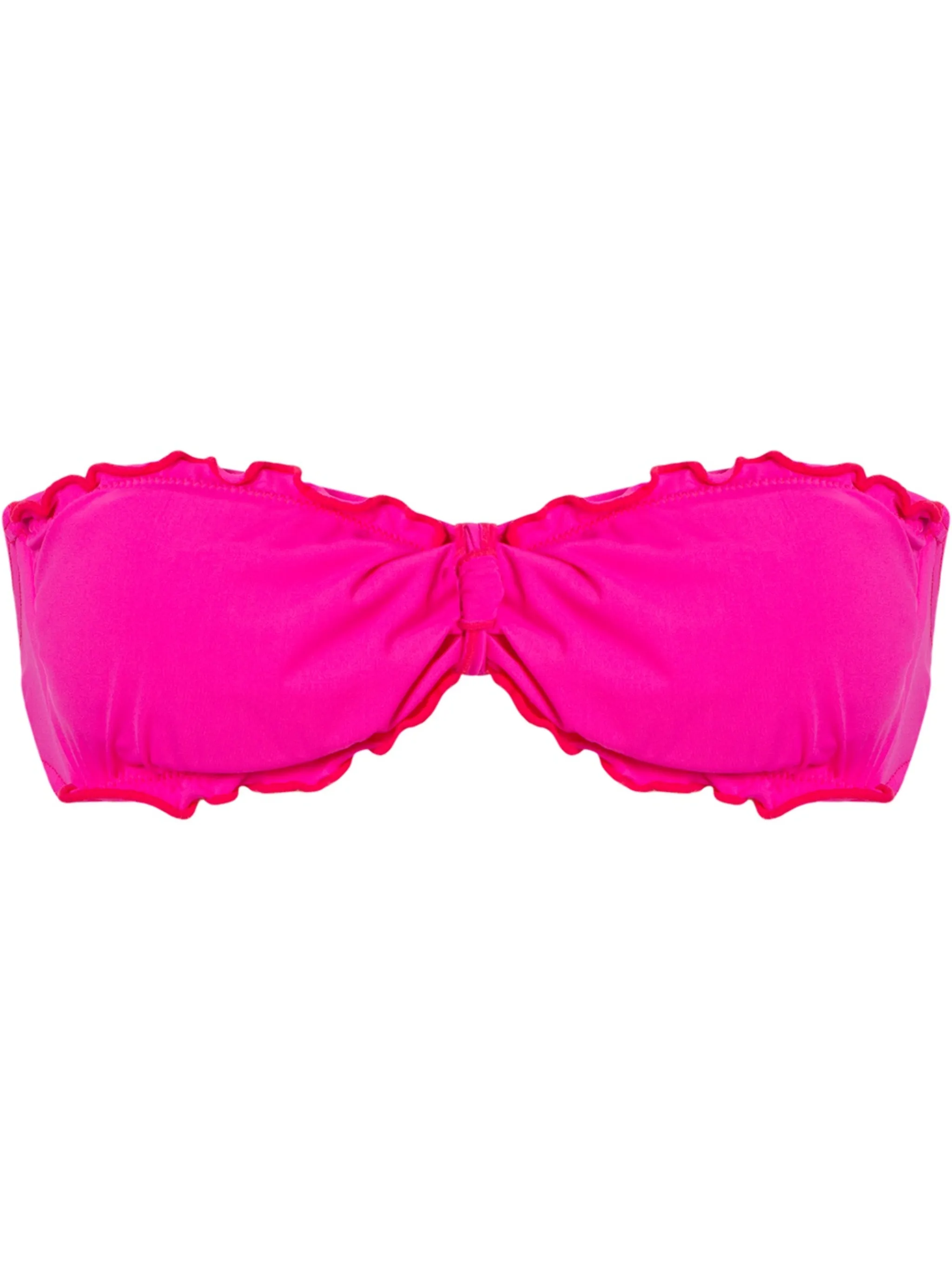 

Топ-бикини-бандо с оборками и отделкой Amir Slama, розовый