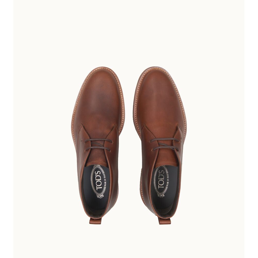 

Ботинки дезерты из кожи TOD's, коричневый