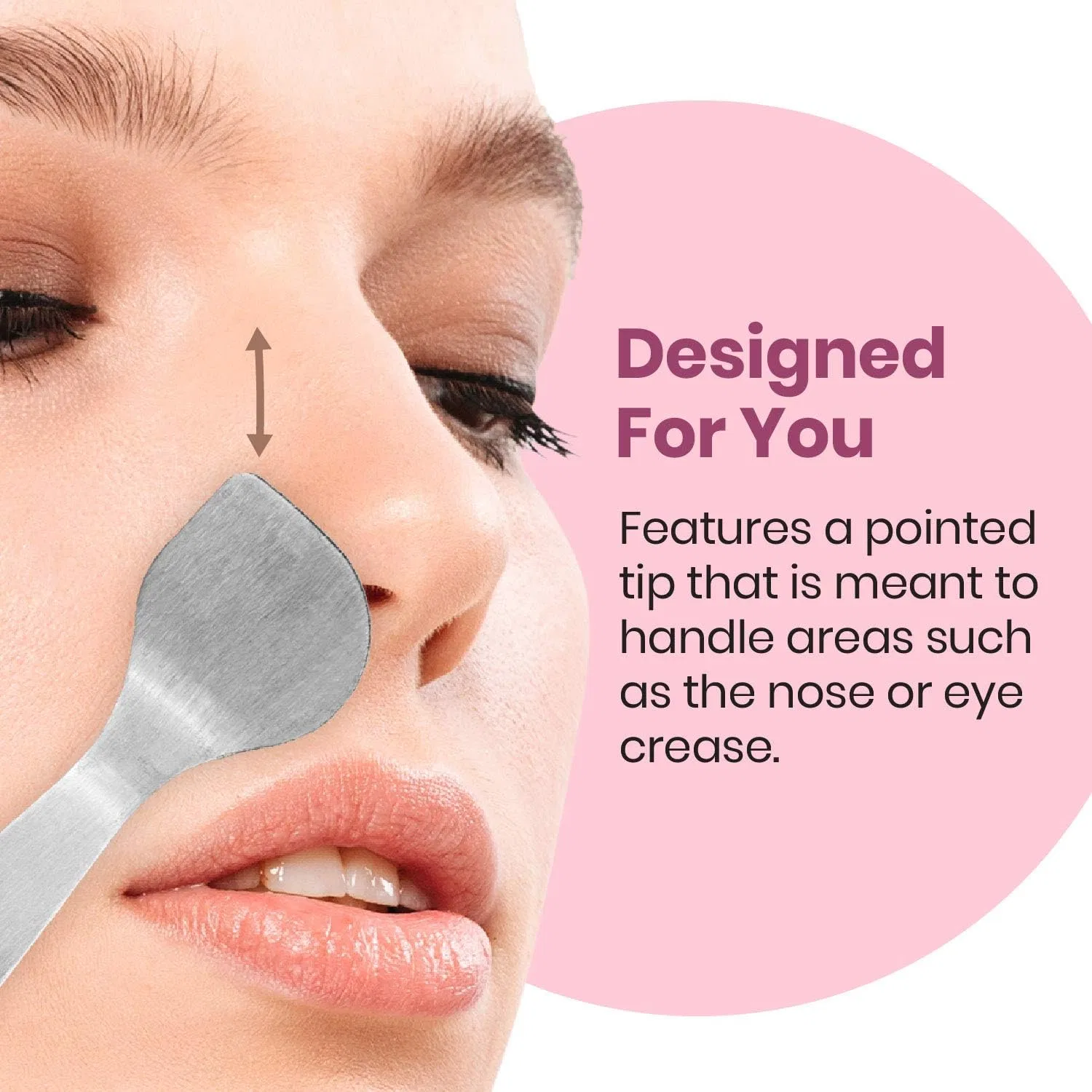 Скраб для лица Lindo Beauty Face Buffer с алмазной крошкой, серебристый — фото 3