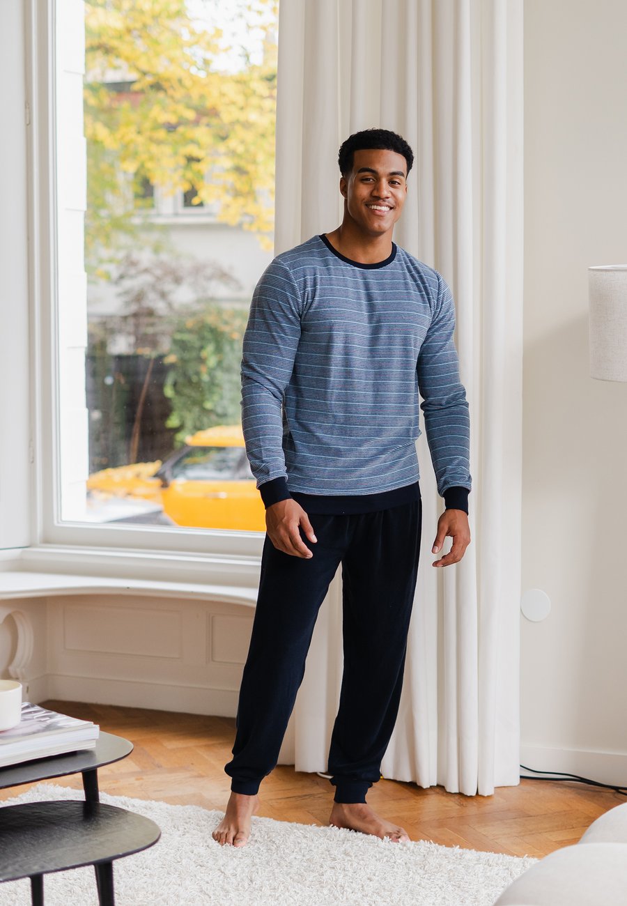 

Пижамный комплект Phil & Co. Berlin SET, Light Blue Dark Blue Striped/Light Blue