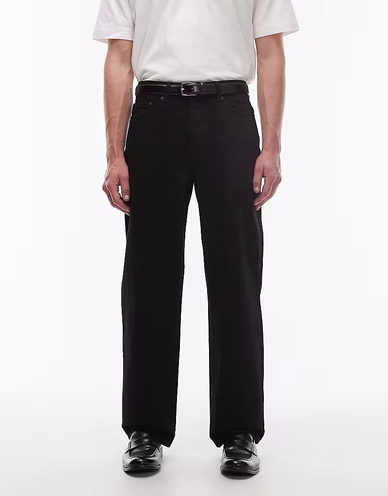 

Жесткие мешковатые джинсы Topman черного цвета