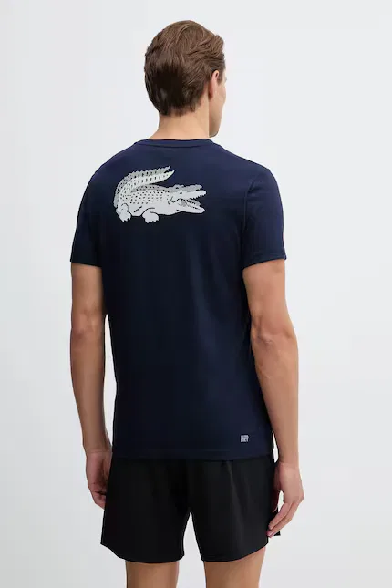 Футболка с круглым вырезом Lacoste, черный — фото 3