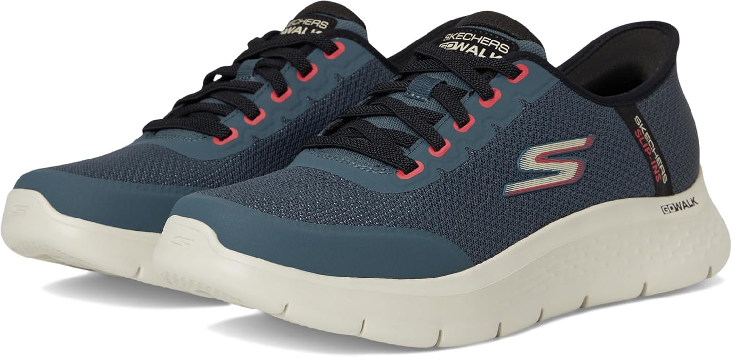 Мужские слипоны Skechers Hands Free Go Walk Flex - кроссовки Netro, Slate — фото 2