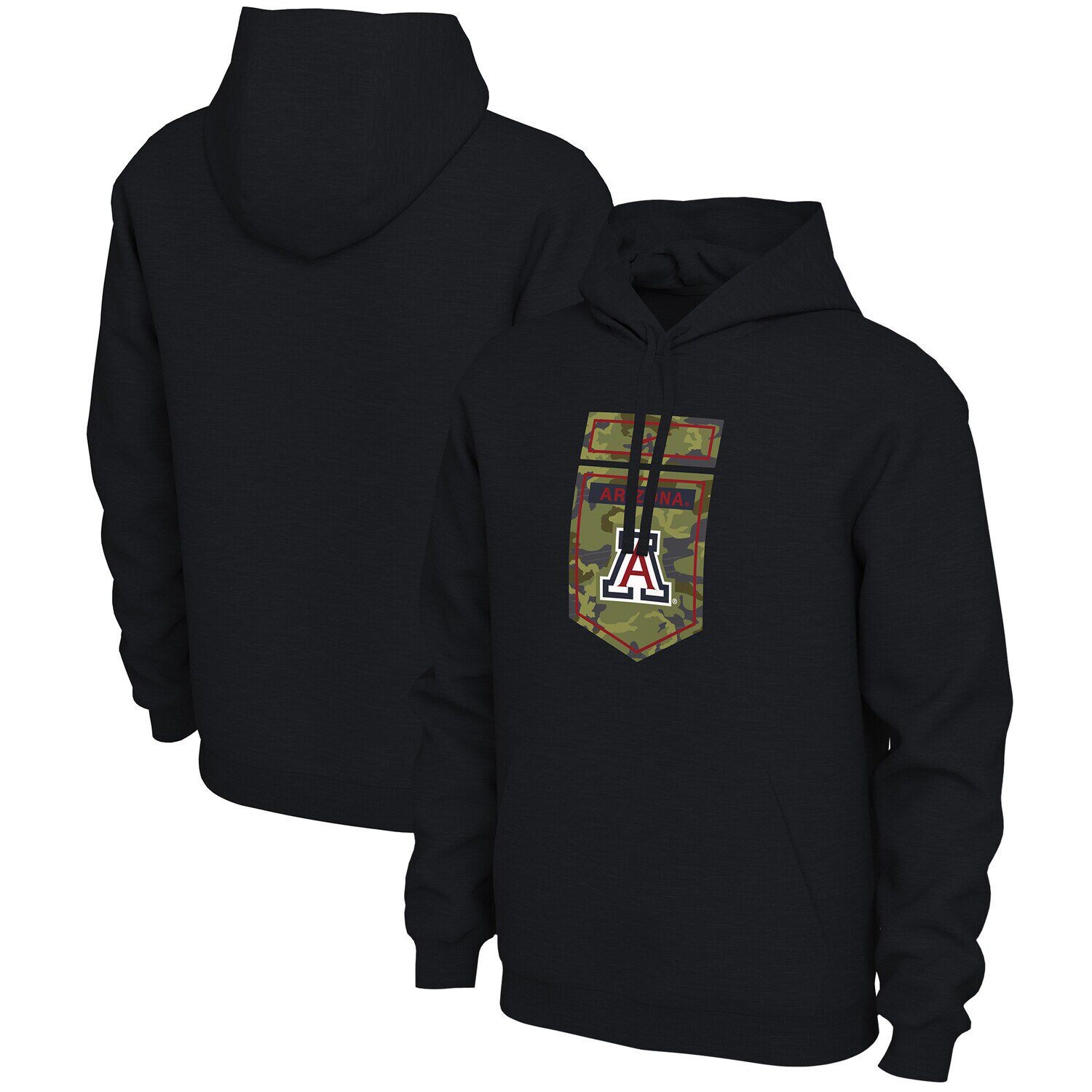 

Мужской черный пуловер с капюшоном Arizona Wildcats Veterans Camo Nike