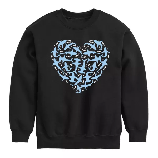 

Флисовая толстовка с изображением акул для мальчиков 8-20 лет Licensed Character, черный