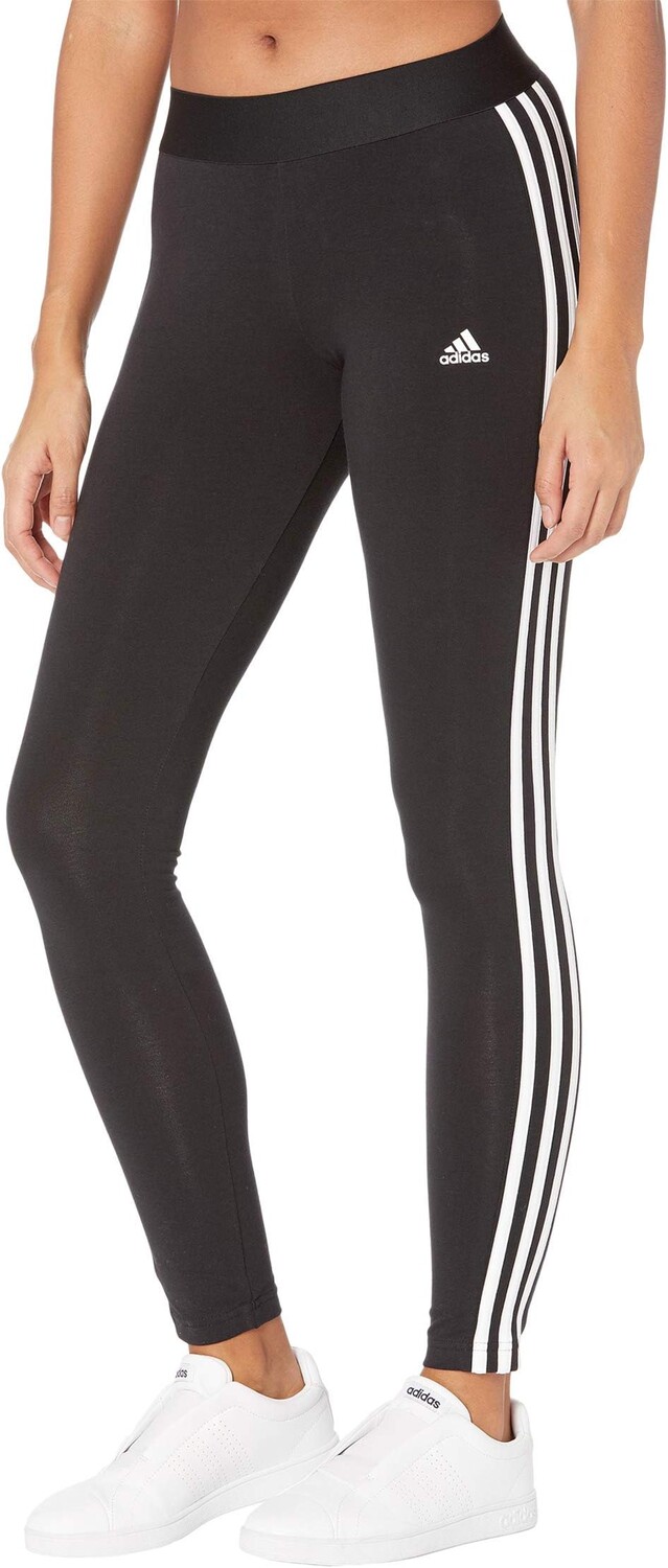 

Леггинсы с 3 полосками adidas, цвет Black/White