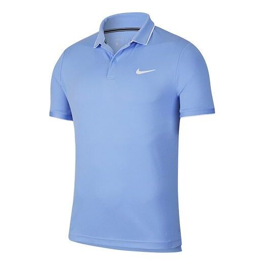 

Футболка Nike Court Dri-FIT Quick Dry lapel Tennis Short Sleeve polo Blue, синий