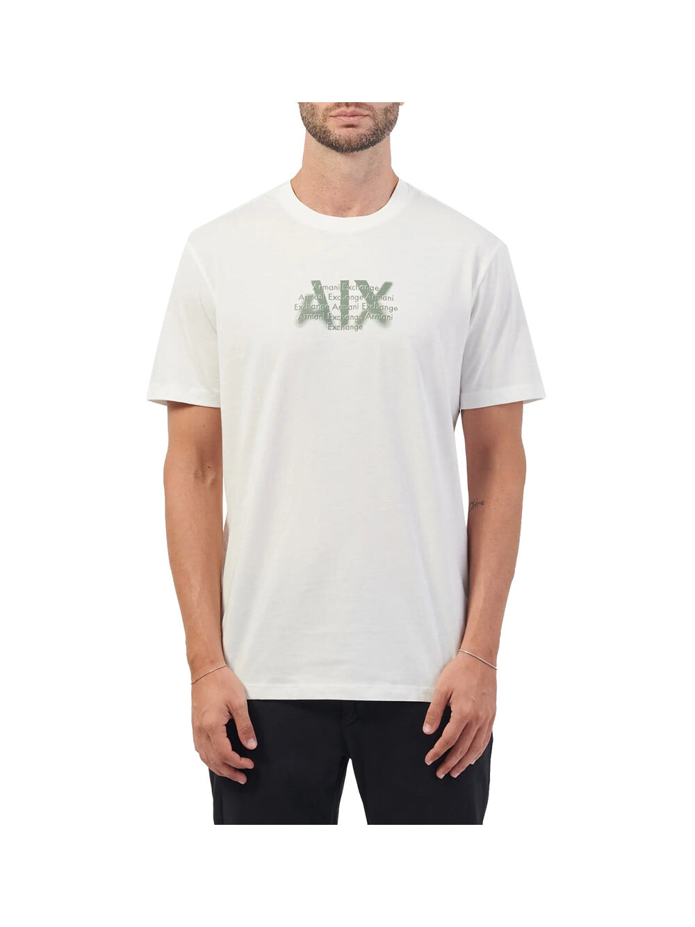 

Белая мужская футболка Armani Exchange