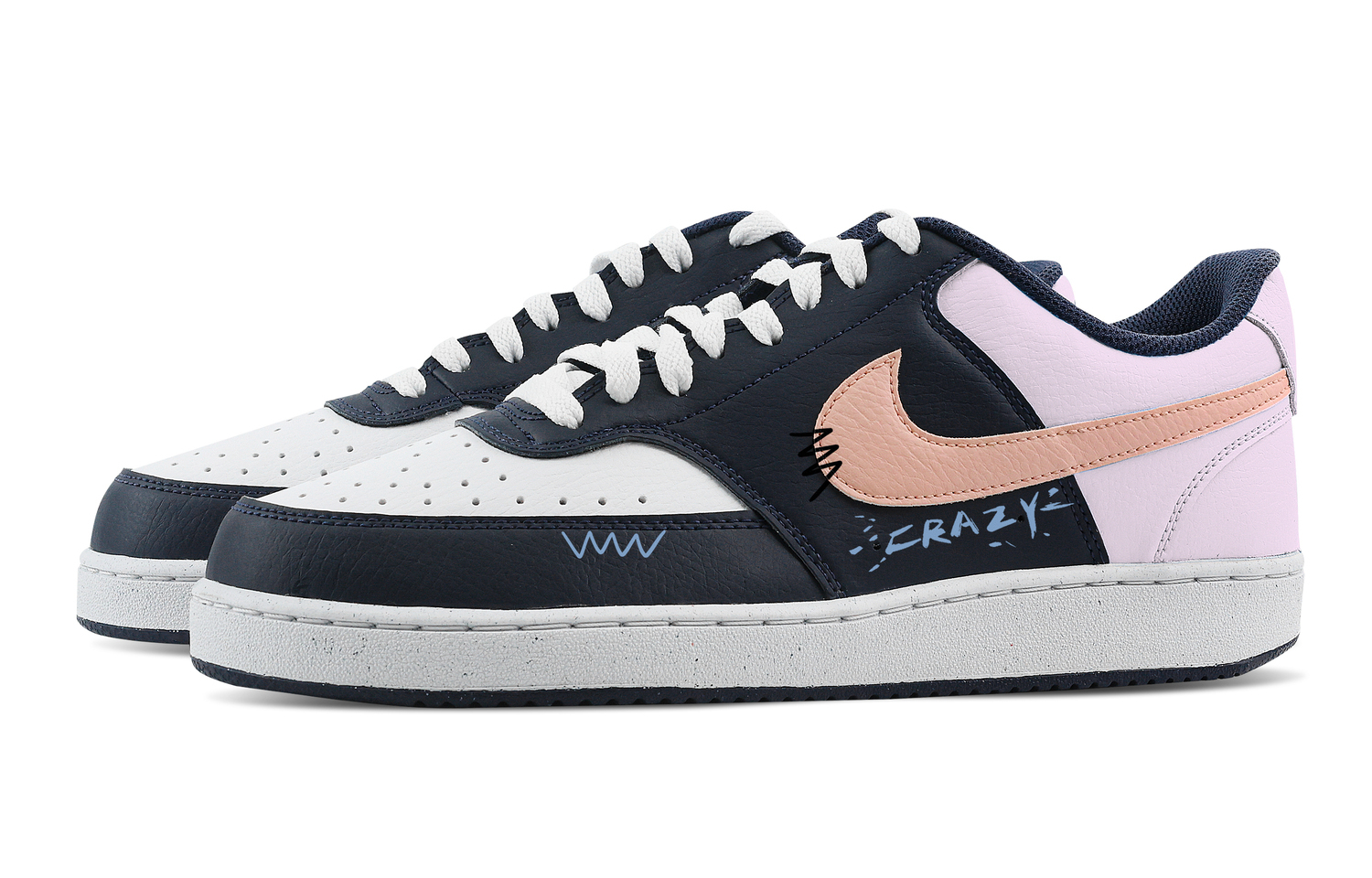 Nike Кроссовки Court Vision Low Pink Madness Low top мужские синие фиолетовые — фото 4