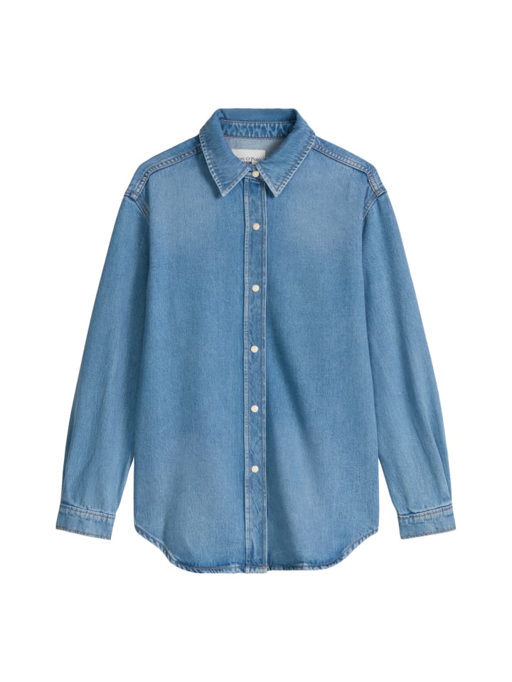 

Marc O'Polo DENIM Свободная джинсовая блузка светло-голубого цвета
