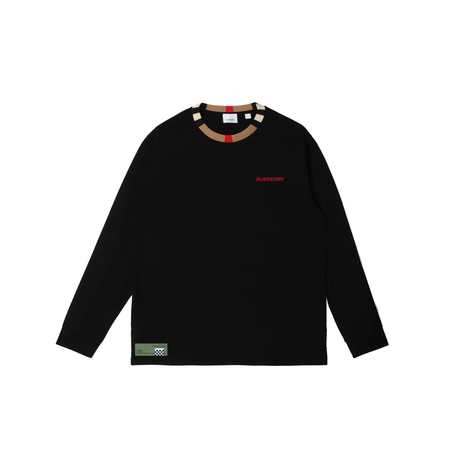 

Футболки унисекс с круглым вырезом, средней толщины Burberry, черный