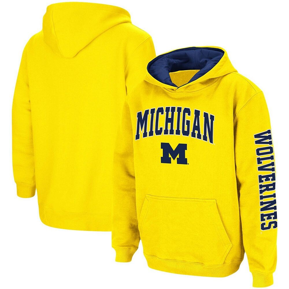 

Пуловер с капюшоном Youth Colosseum Maize Michigan Wolverines 2-Hit Team, цвет Mic Gold