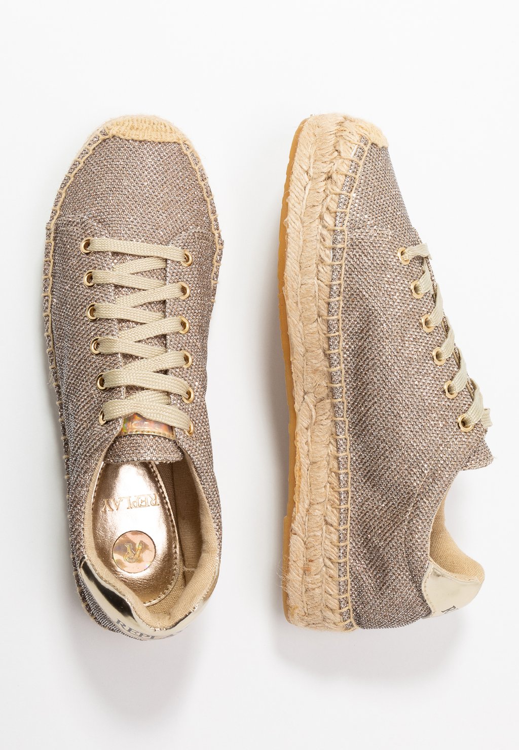 Повседневные туфли на шнуровке WINN - Espadrilles Replay, золотой — фото 4