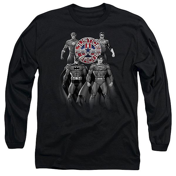 

Футболка с длинным рукавом Justice League of America Shades of Gray Licensed Character