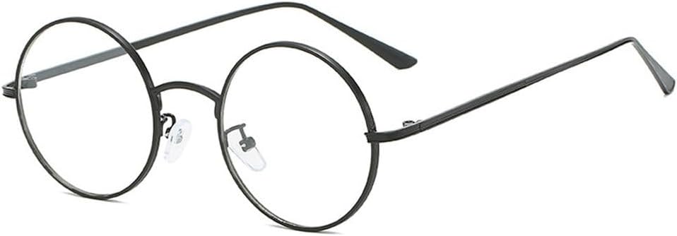 

Классические мужские круглые солнцезащитные очки, женские очки с металлической оправой и защитой от УФ-излучения UV400. Модные очки для мужчин и женщин HVTVTLA, Black-clear