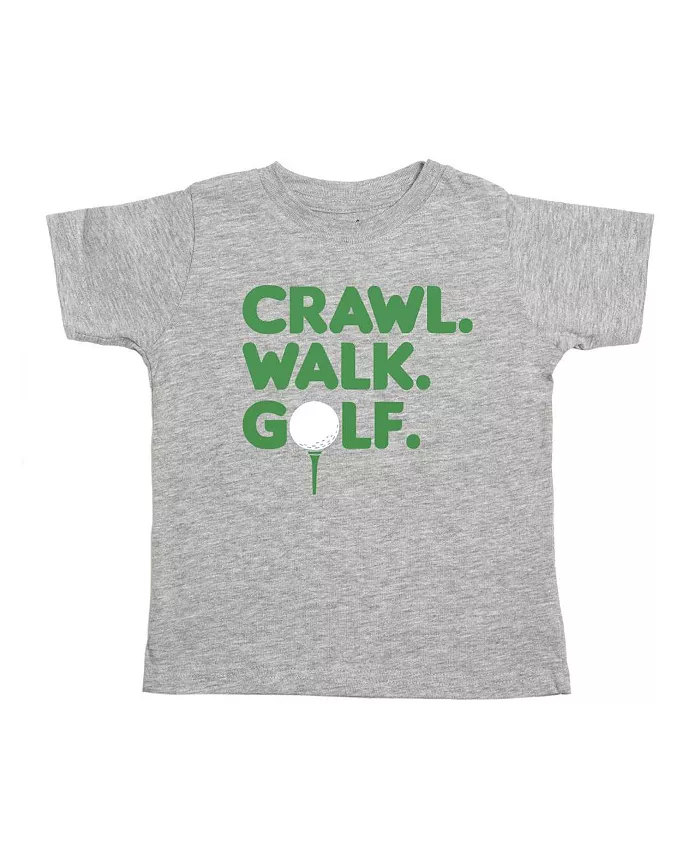 

Футболка с коротким рукавом для мальчиков Crawl, Walk, Golf Sweet Wink, серый
