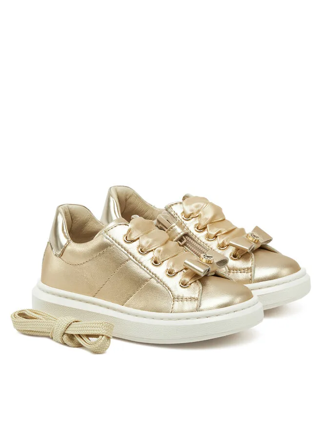 Calvin Klein Jeans Кроссовки Sneaker Bassa Allacciata V1A9-83044-0220 золотого цвета — фото 2