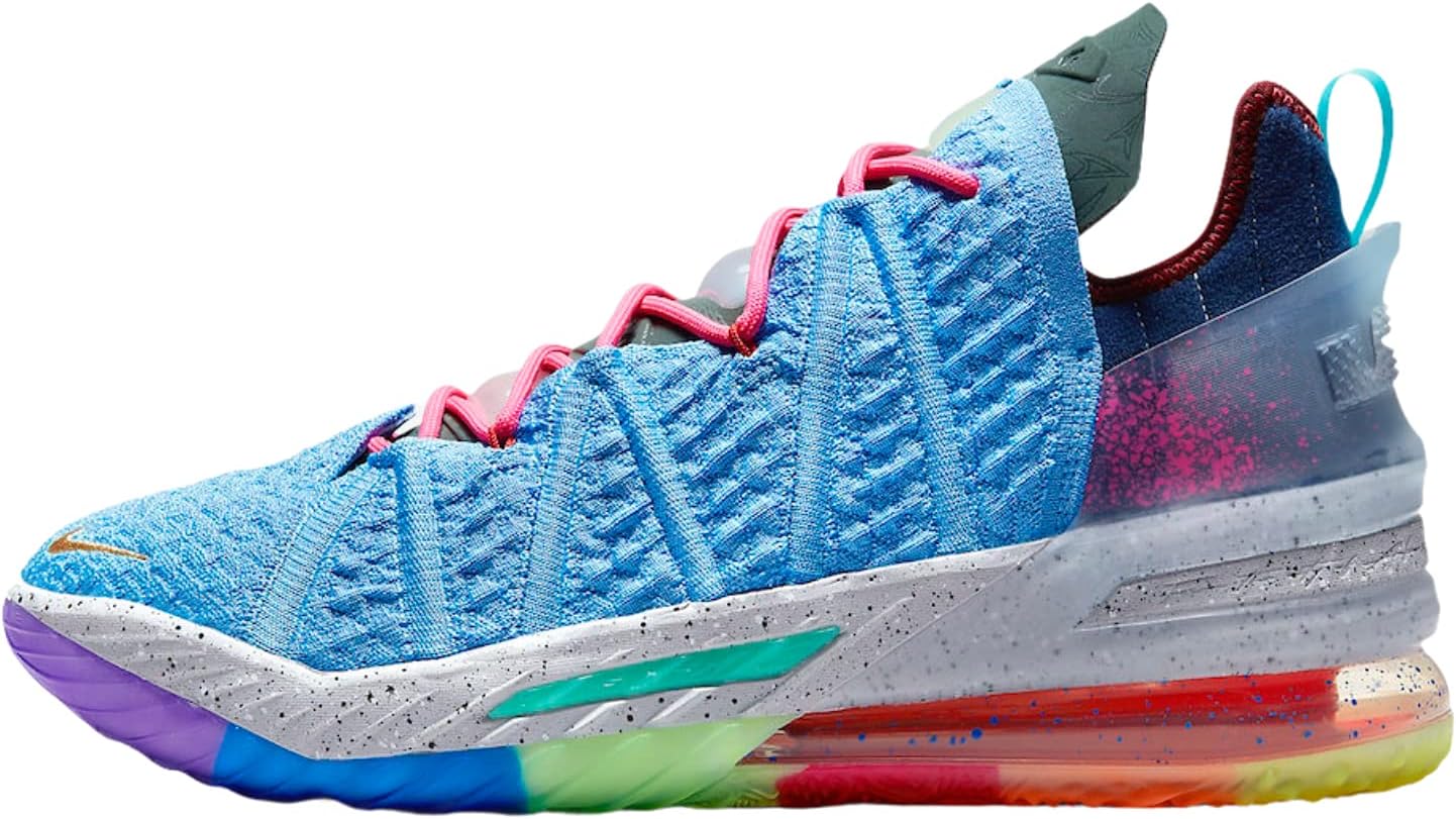 Мужские баскетбольные кроссовки Nike Lebron 181 Thru 9 светло-голубого цвета DM2813-400 — фото 2