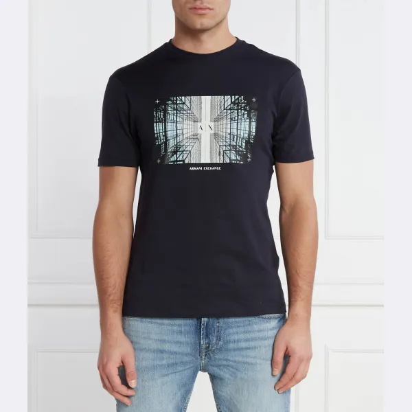 

Футболка стандартного кроя Armani Exchange, синий