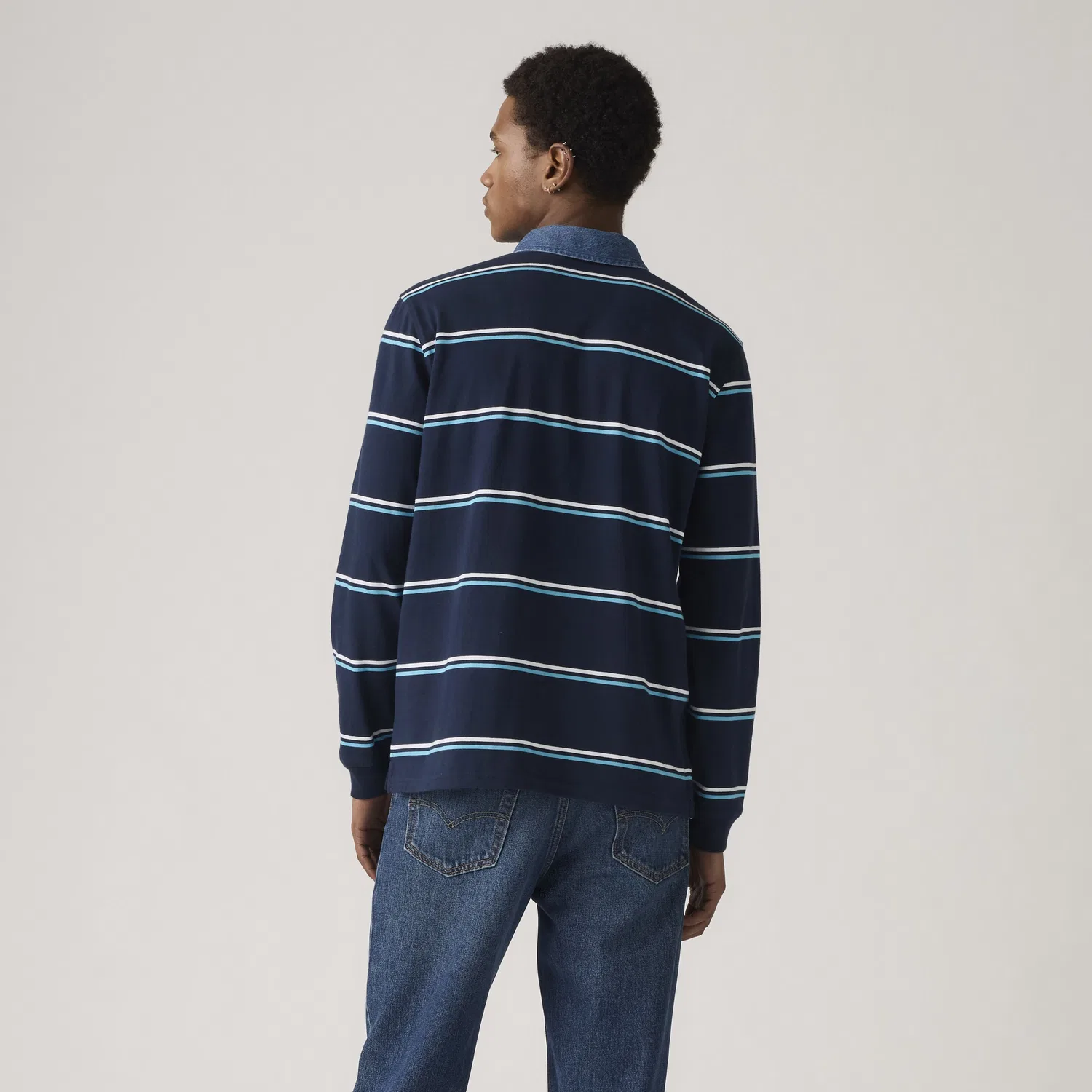 Классическая рубашка для регби с длинными рукавами Levi's, Blue — фото 3