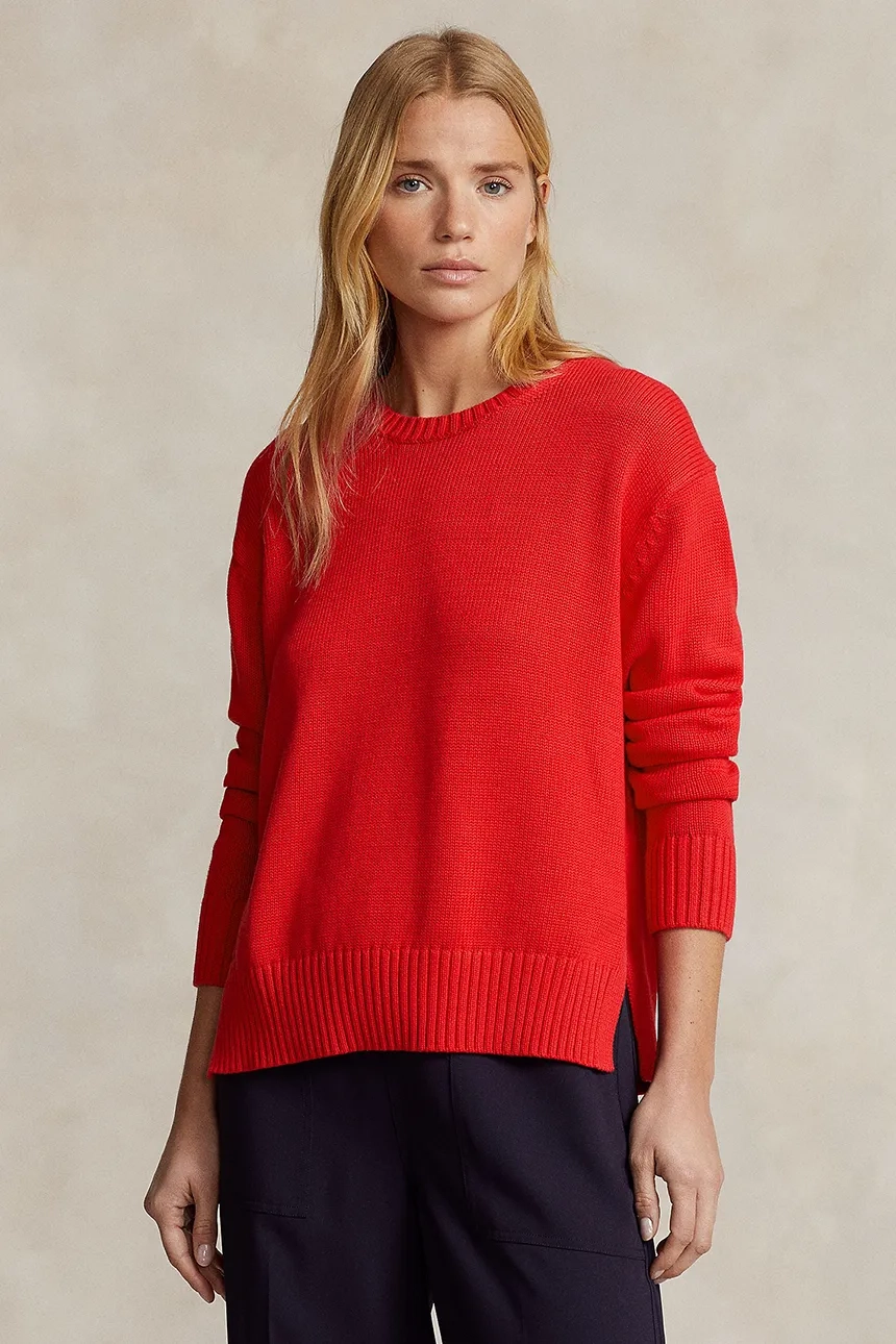 

Хлопковый свитер Polo Ralph Lauren, красный