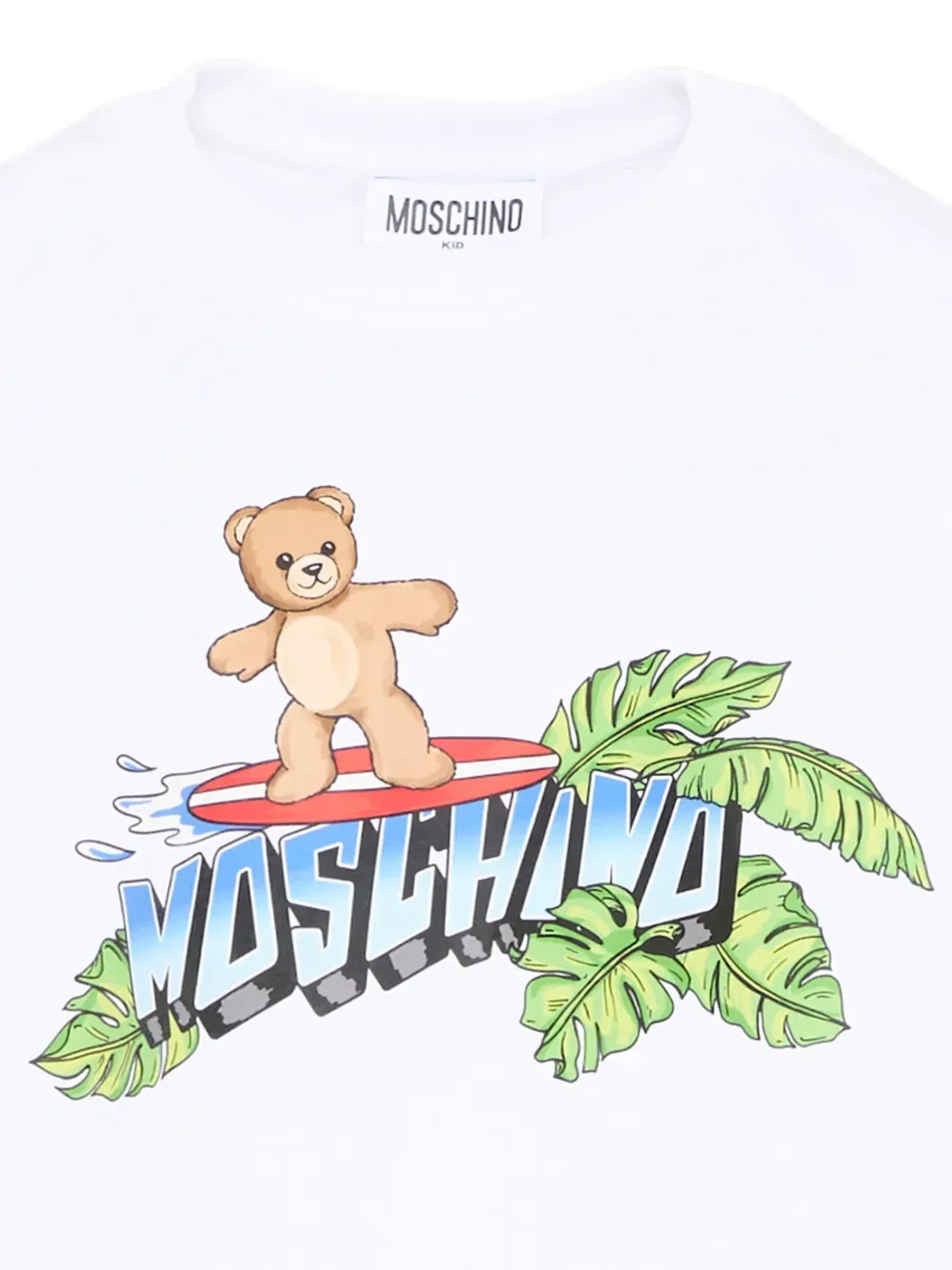 Футболка с коротким рукавом Moschino Kids, белый — фото 3