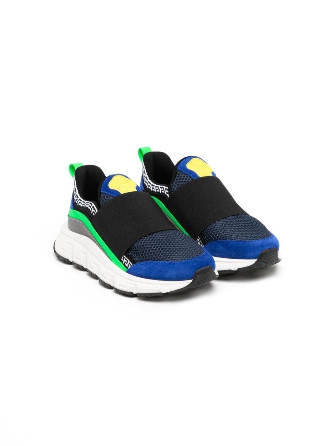 

Versace Kids слипоны в стиле колор-блок, синий