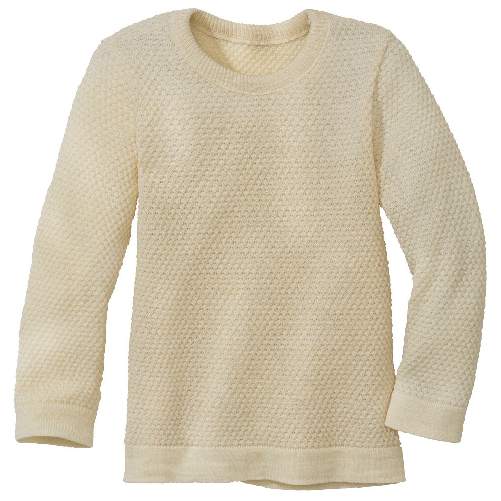Шерстяной свитер Disana Kid's Wabenstrick Pullover, цвет Natur Waben
