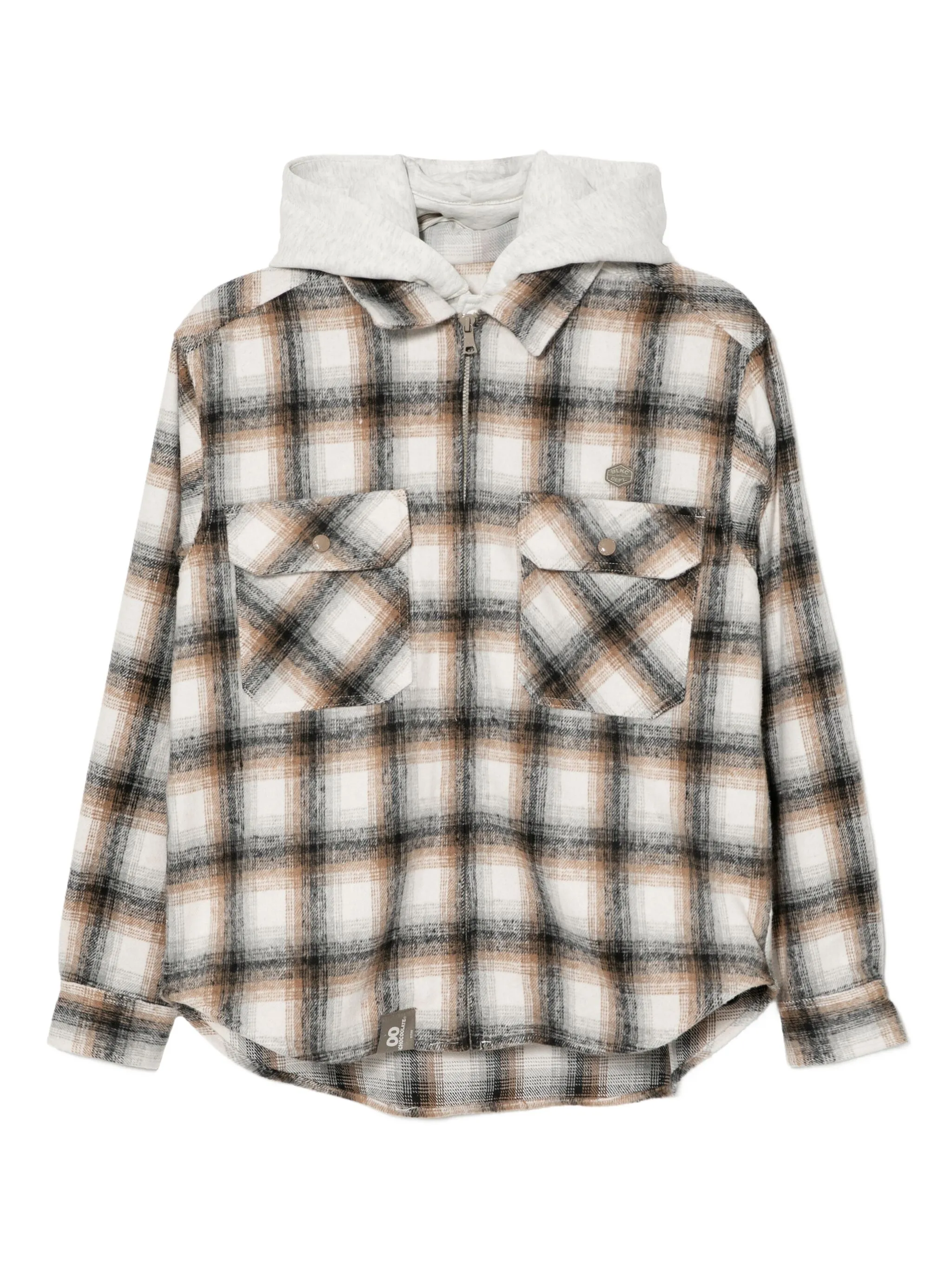 

Куртка в клетку с вышитым логотипом Chocoolate, бежевый