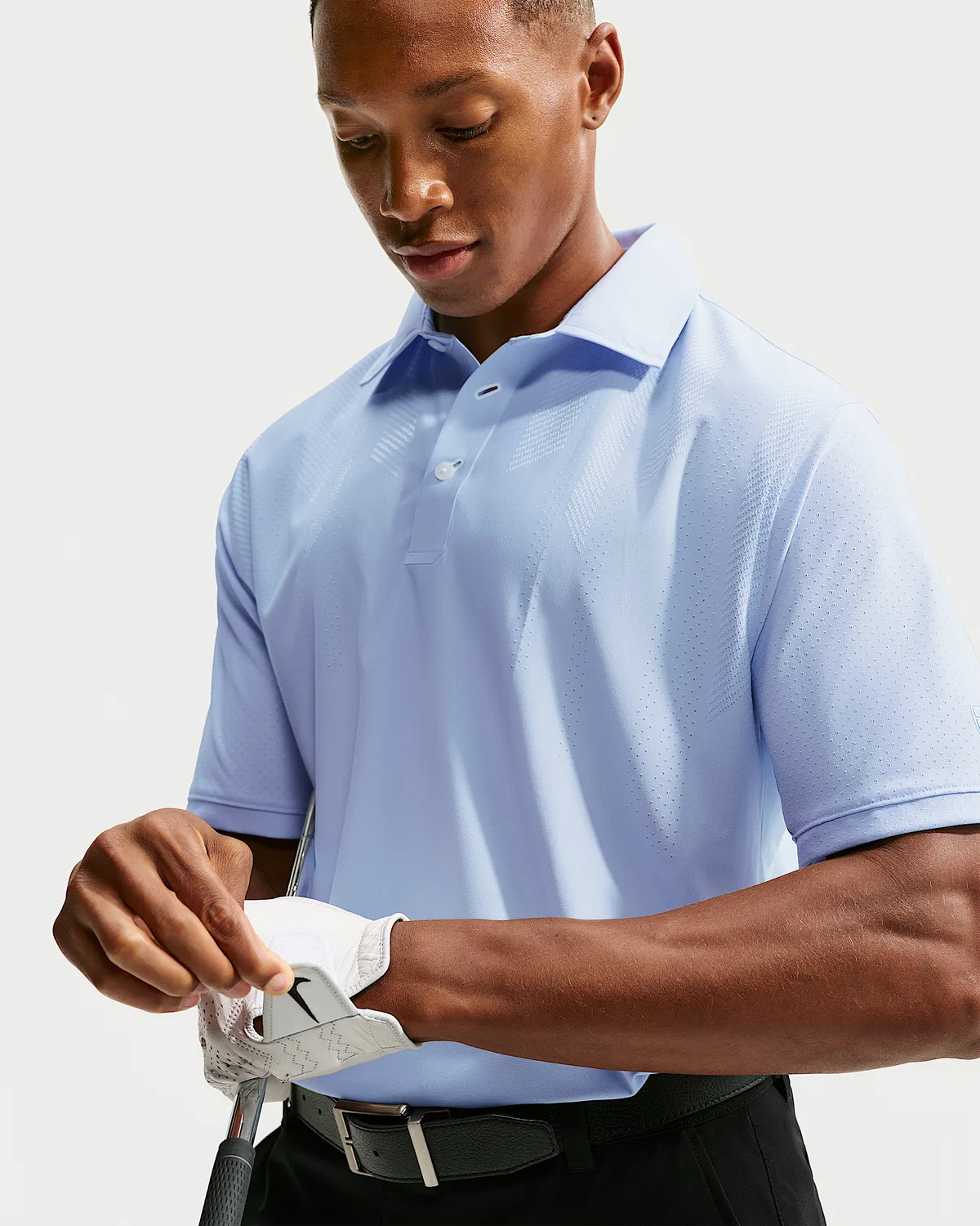 Мужское поло Nike Tailored Performance Dri-FIT Golf, Hydrogen Blue/Hydrogen Blue — фото 3