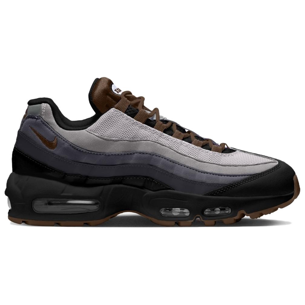 Nike Air Max 95 Abrasion Resistant Low Top Running Shoes Unisex Black Gray — фото 3