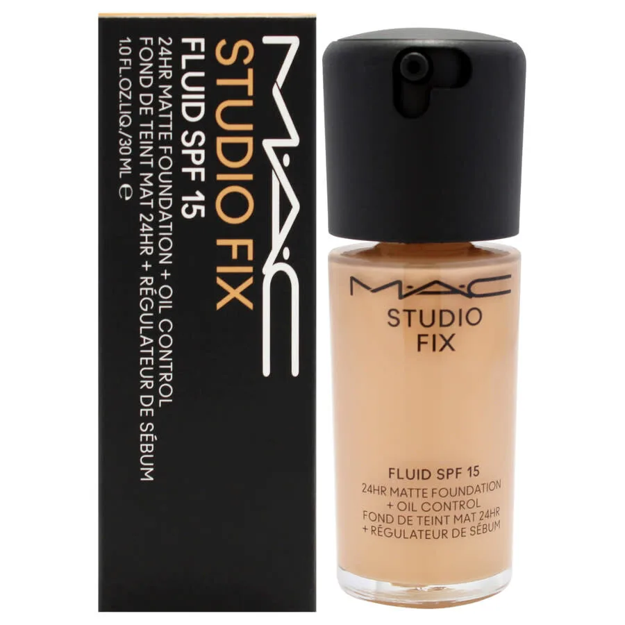 Тональный крем Mac Ladies Studio Fix Fluid SPF 15 24 часа матовый, плюс 1,0 унции NC35 светло-средний беж с персиково-золотым подтоном, макияж 773602642908