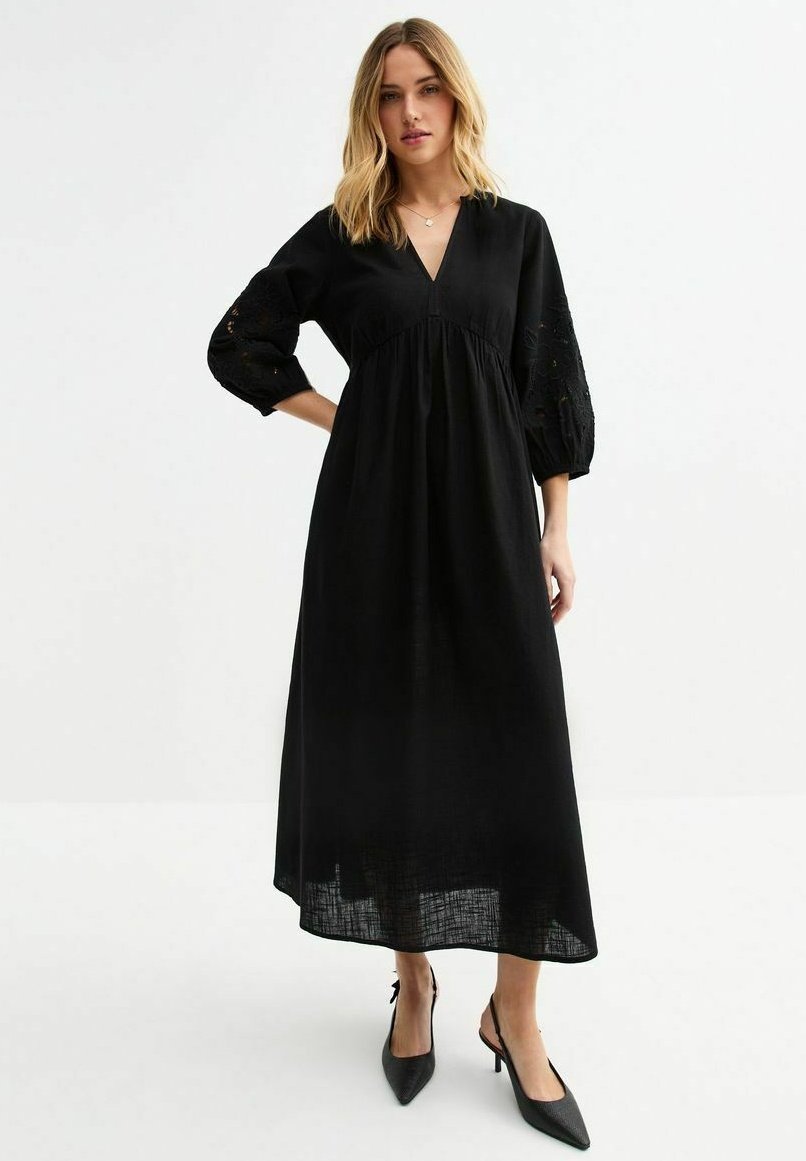 

Повседневное платье SLEEVE SMOCK MIDI New Look, черный