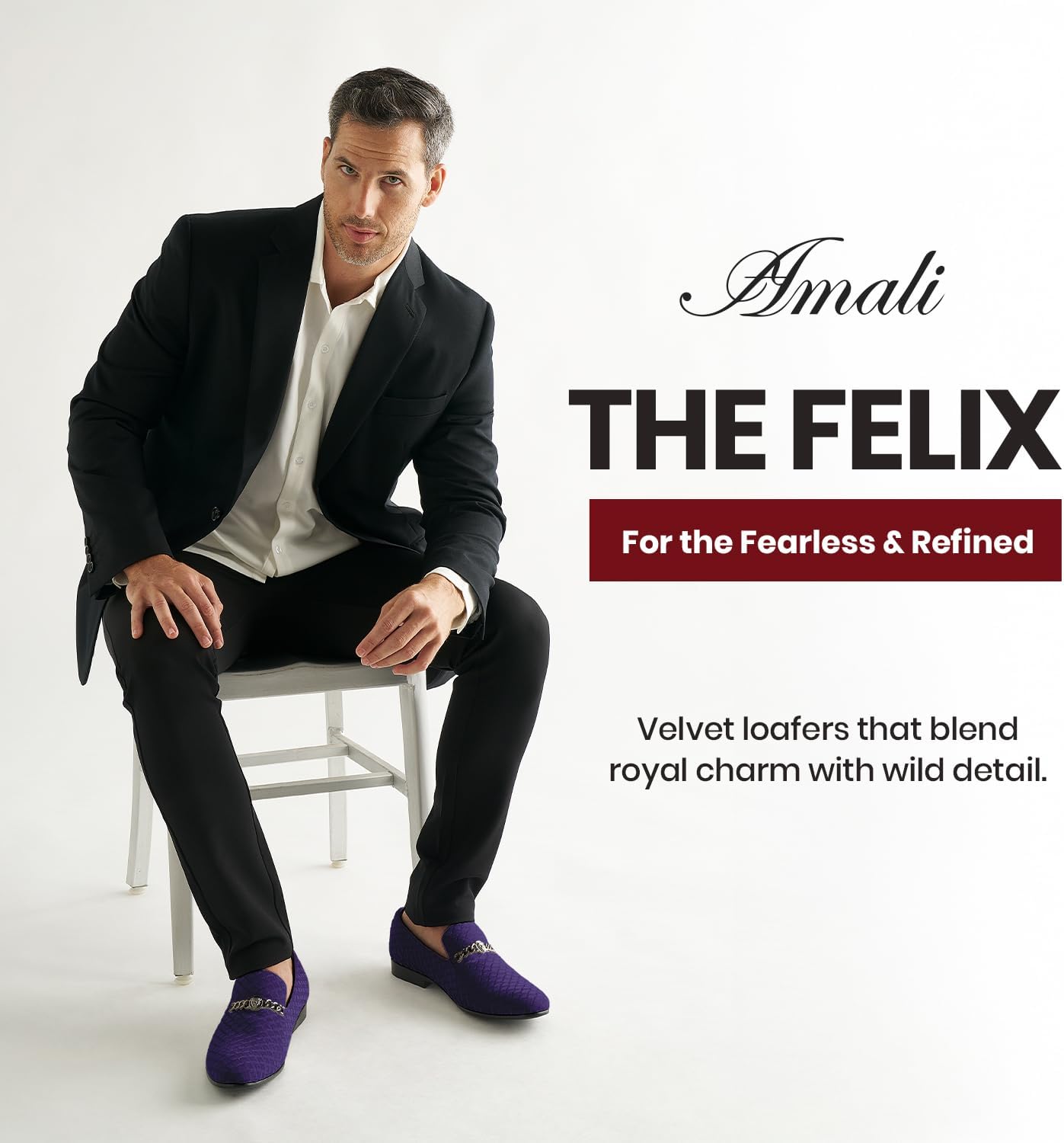Мужские лоферы Amali Velvet Slip-On с львиным декором, тапочки для смокинга, лоферы с металлической цепочкой, пурпурный — фото 2
