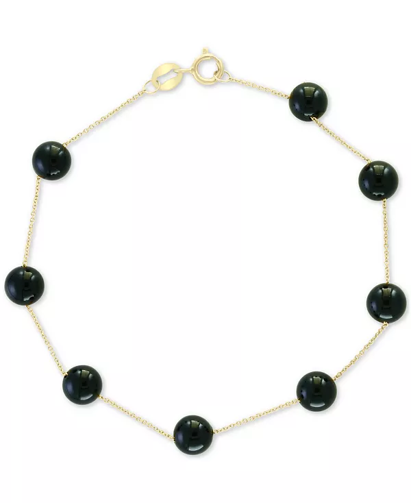 

Браслет Effy с бусинами из оникса (6 мм) из 14-каратного золота (также из лазурита) Effy Collection, onyx