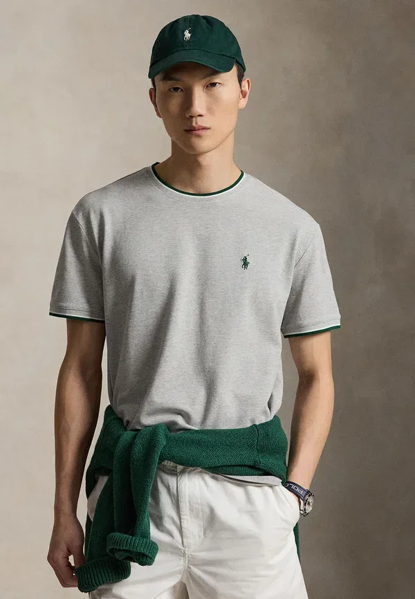 Футболка Polo Ralph Lauren Classic Fit Stretch Mesh, цвет весенний хизер