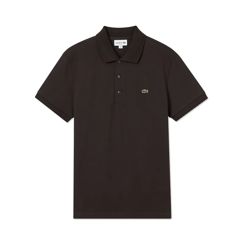Поло Lacoste с вышитым логотипом, шоколадный
