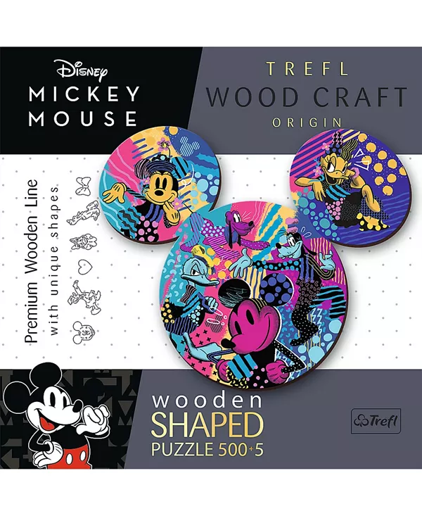 Деревянный пазл Wood Craft 500 из 5 деталей - Микки Маус от Disney Trefl, multi-color — фото 2