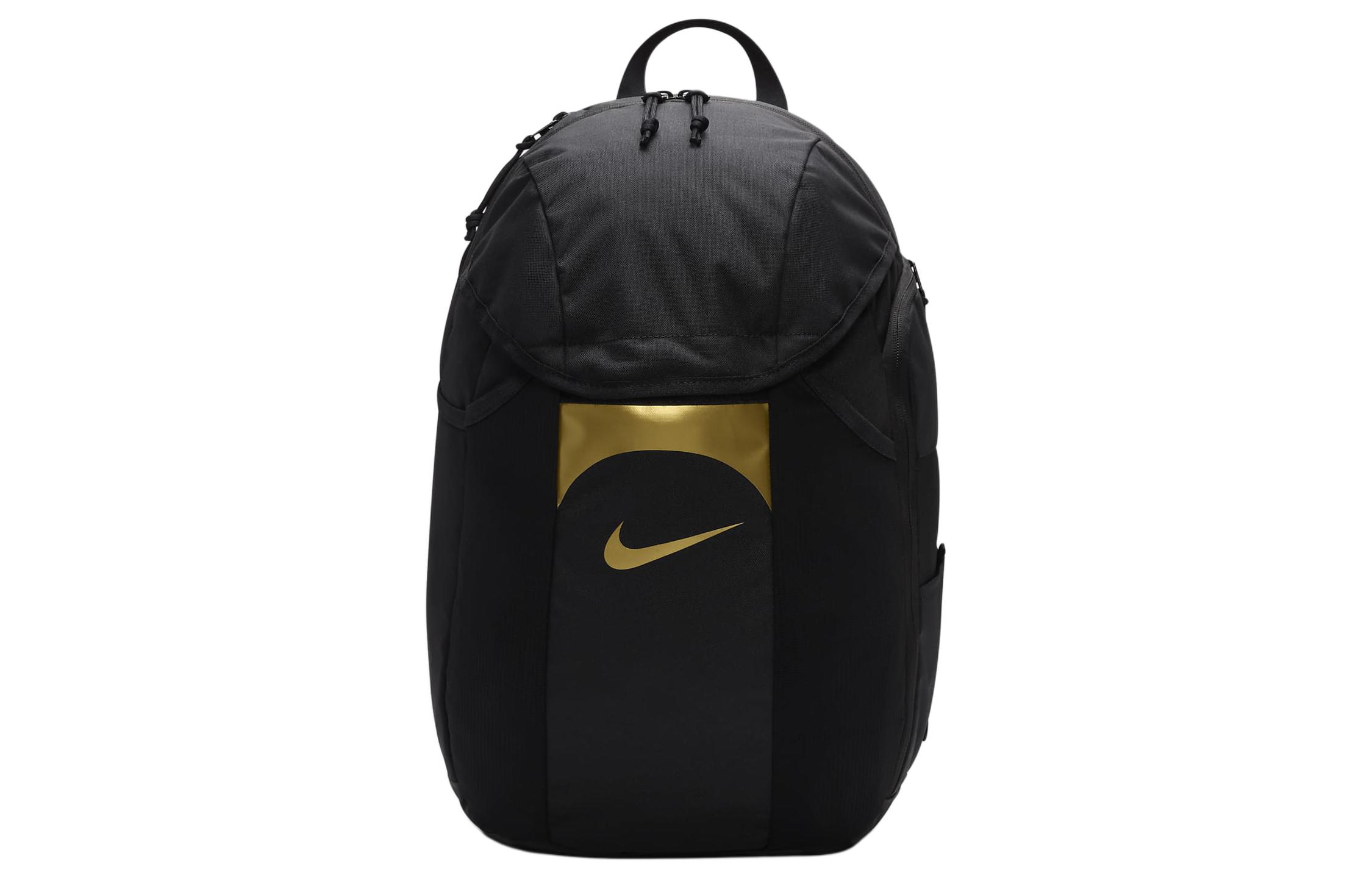 

Nike Тканевый рюкзак, стандартный, унисекс, черный с металлическим оттенком, цвета золотой монеты