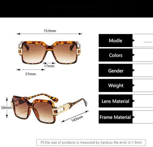 

2026 Пара квадратных солнцезащитных очков в стиле ретро-панк, увеличенные оправы, модные очки, аксессуары для праздников для мужчин и женщин MTZJH, Pink Brown Pink