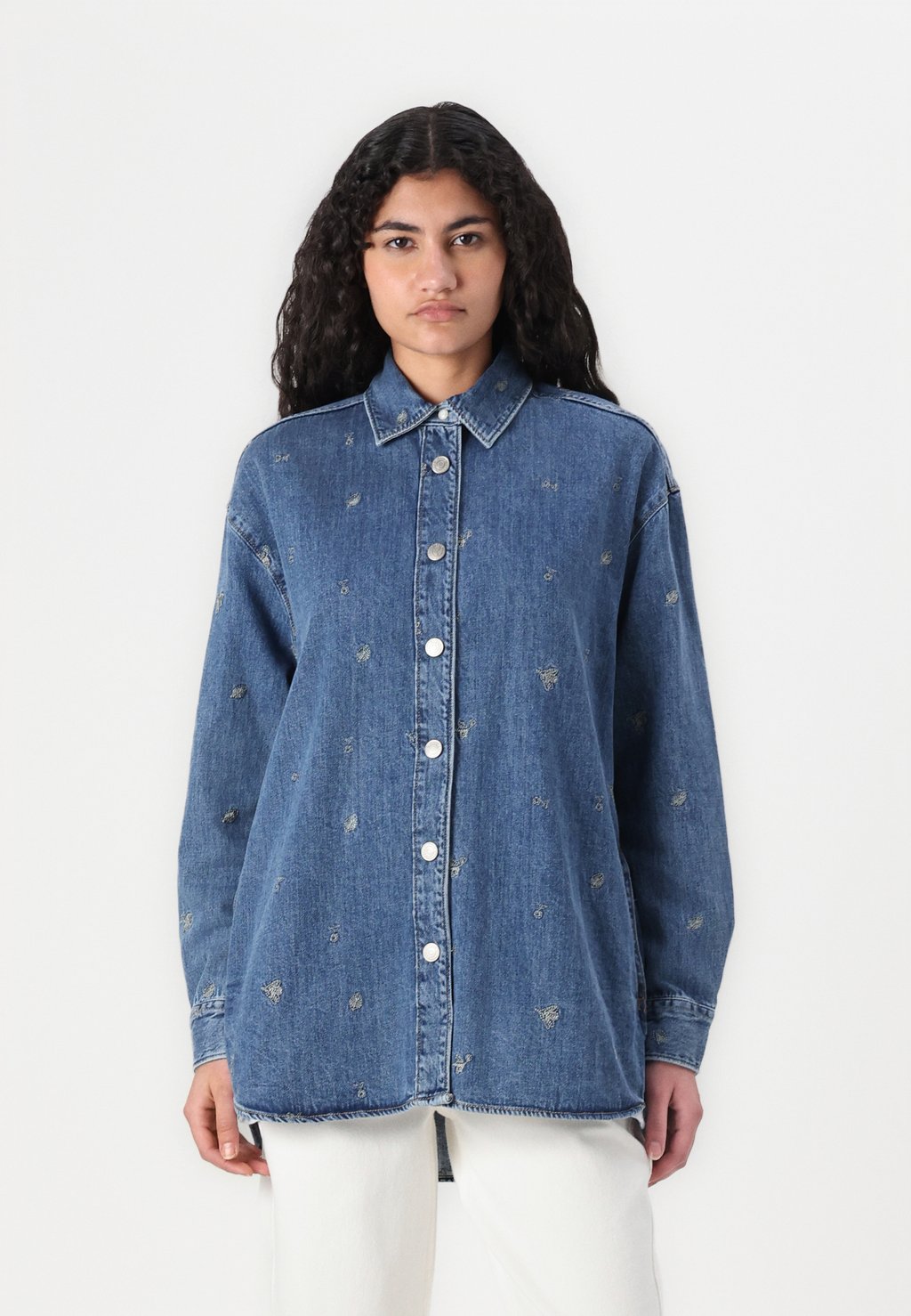 

Блузка на пуговицах BLOSSOM Pepe Jeans, цвет Blue Denim