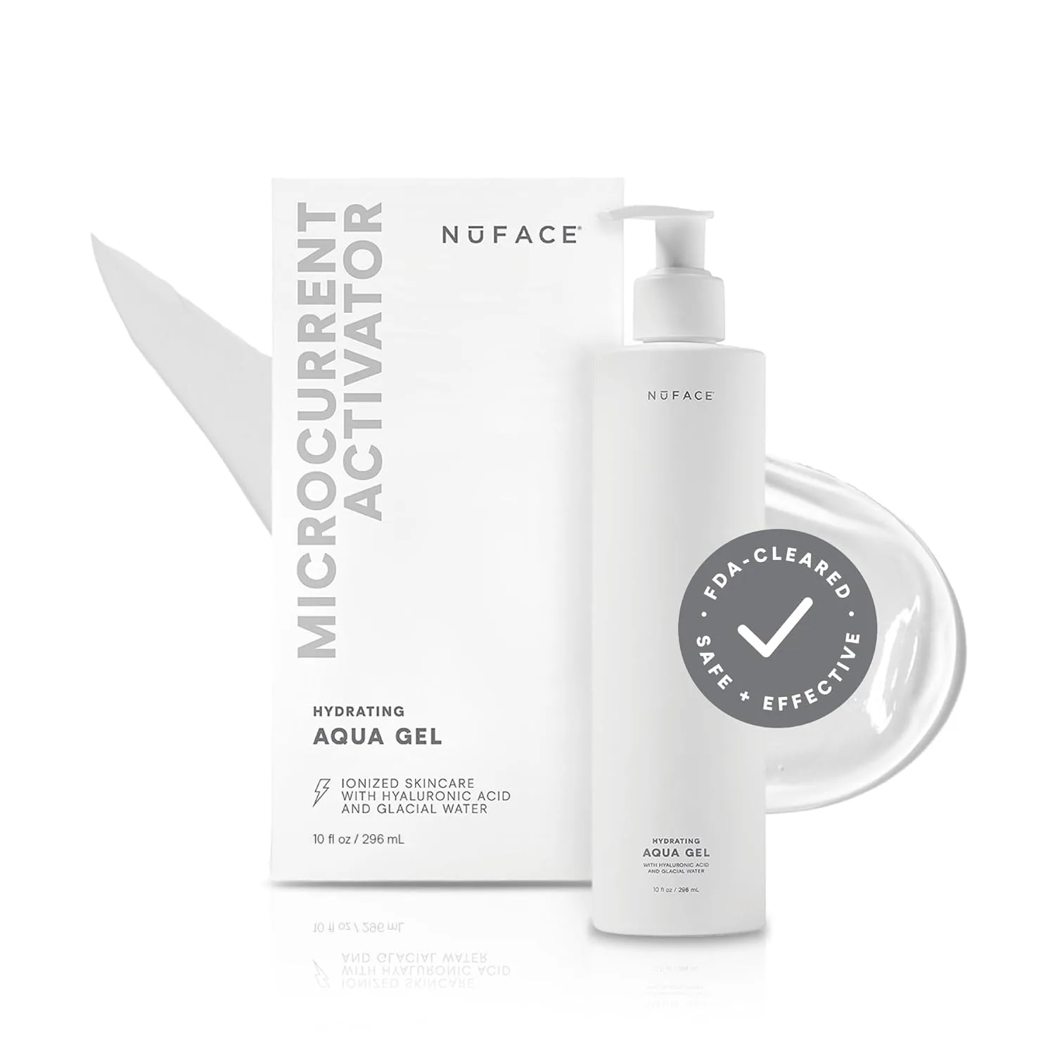 Гель для умывания NuFACE — Aqua Gel Activator - Микротоковый проводящий гель и активатор на основе IonPlex и, 280 мл