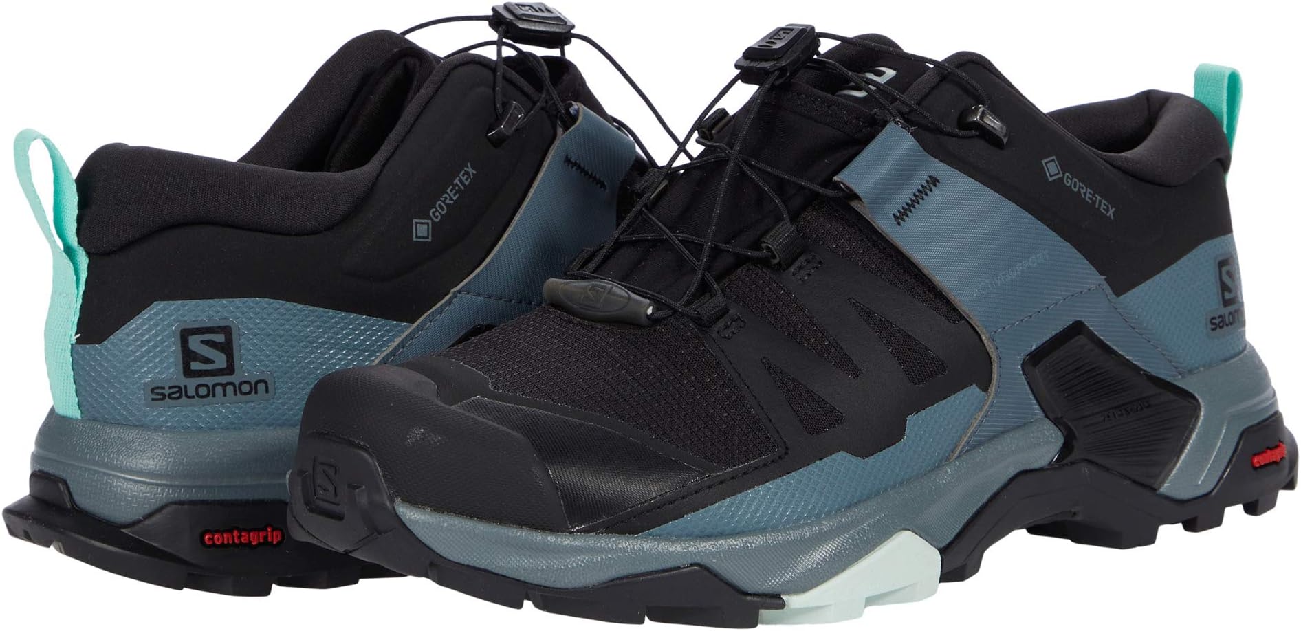 

Походная обувь X Ultra 4 GTX Salomon, цвет Black/Stormy Weather/Opal Blue