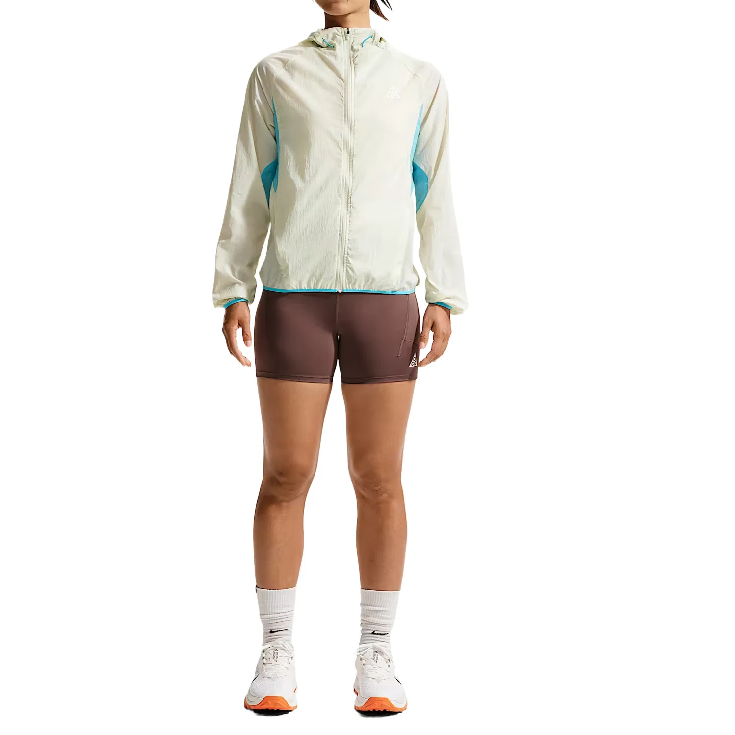 Куртка беговая ACG для женщин, Glass Color/Baltic Sea Blue/Baltic Sea Blue/Peak White, с капюшоном Nike