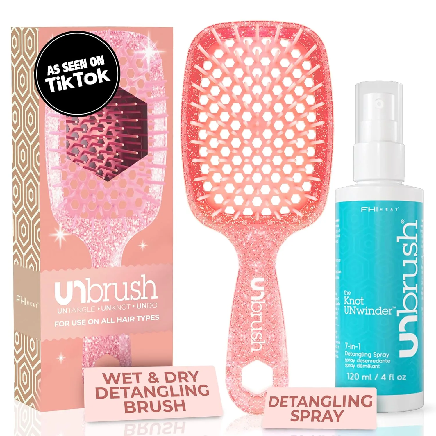 Спрей FHI Heat UNbrush and UNwinder, Ruby Peach