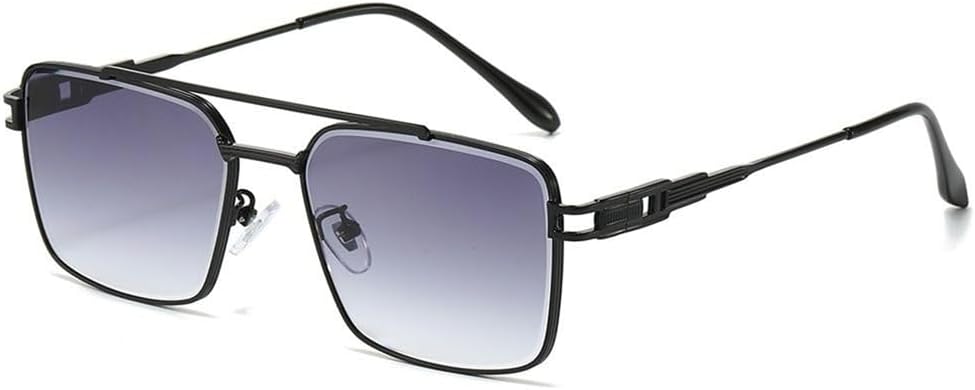 

Солнцезащитные очки в стиле ретро с острыми краями, металлическими линзами с градиентным переходом цвета и защитой от УФ-излучения. Подходят для мужчин и женщин KTUCN, Gradient Gray