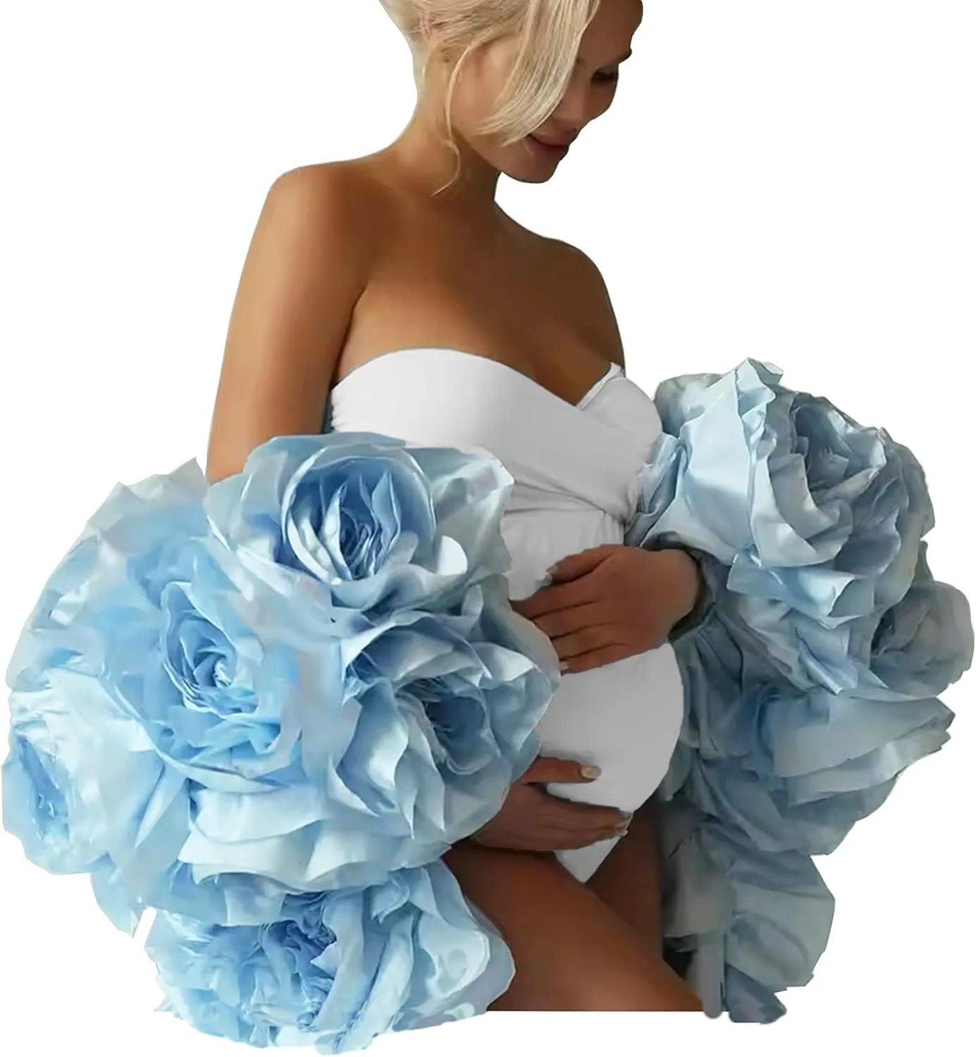 

Lisong Women Volumetric Flal 3D цветы свадебная накидка-шаль для фотосессии