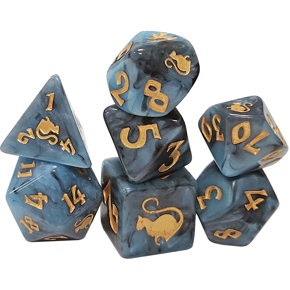

Аксессуары Black Oak Workshop Kitty Clacks Dice: Bast (7)