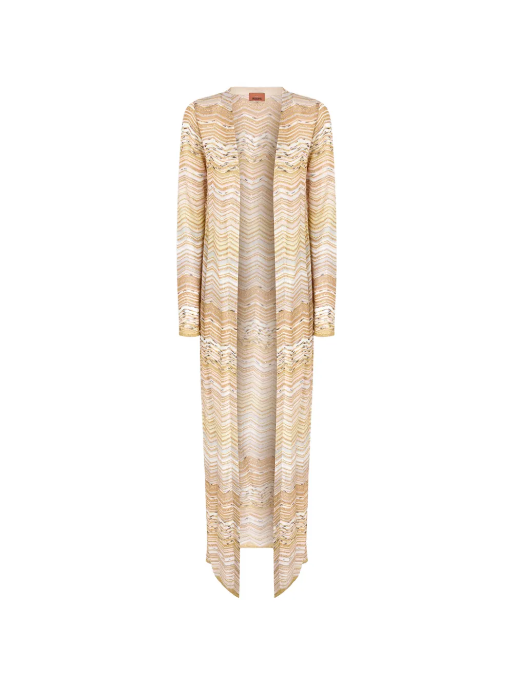 

Длинный кардиган с зигзагообразным узором Missoni, бежевый